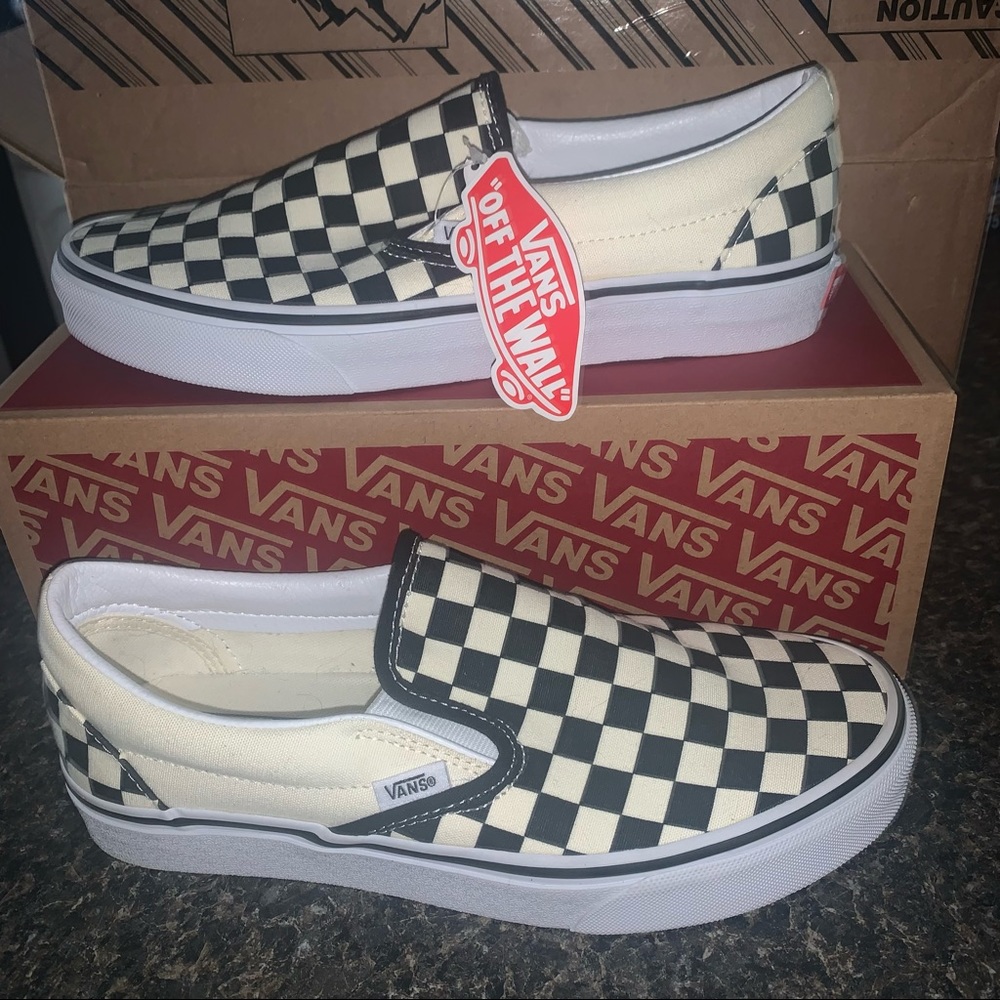 Vans Slip On, Black/Off White Check